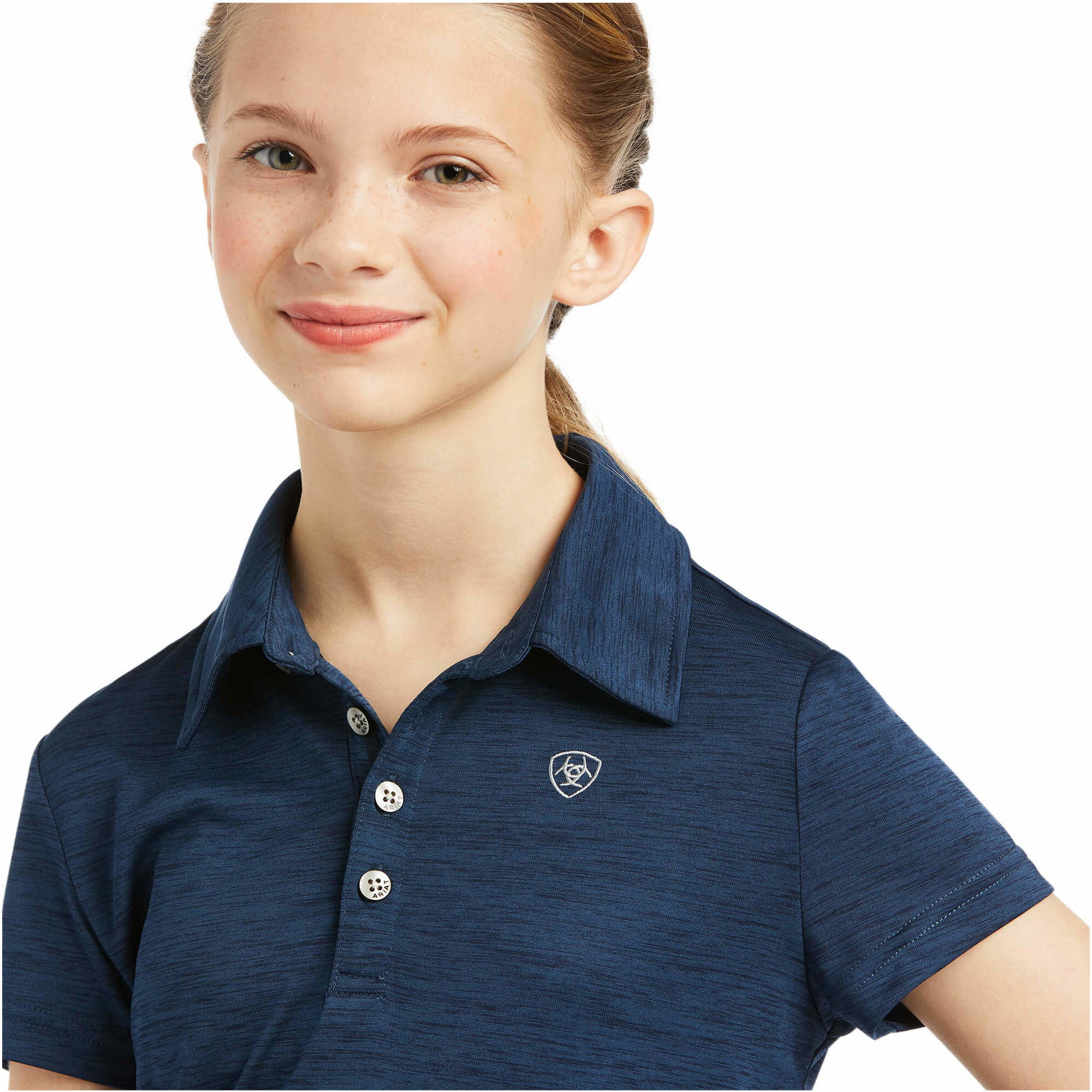 Ariat Junior Laguna Short Sleeve Polo Top 10039498 - Navy